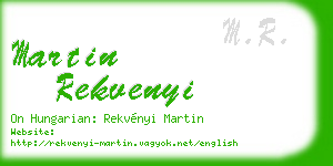 martin rekvenyi business card